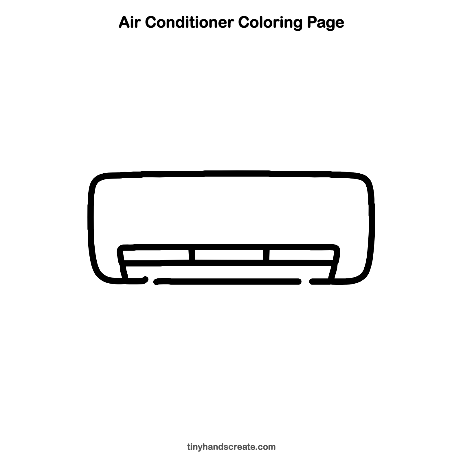 Free printable air conditioner coloring page for kids