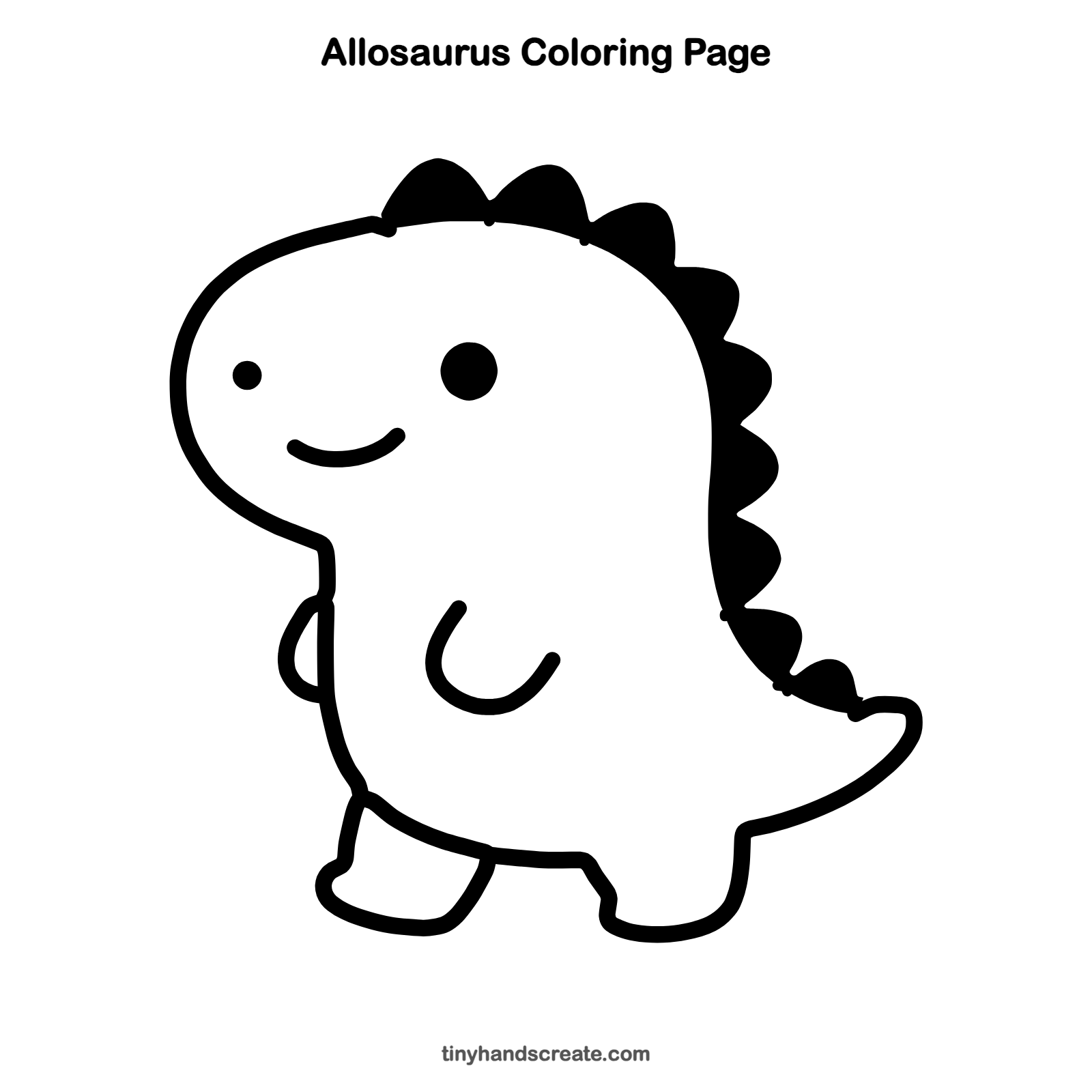 Free printable allosaurus coloring page for kids