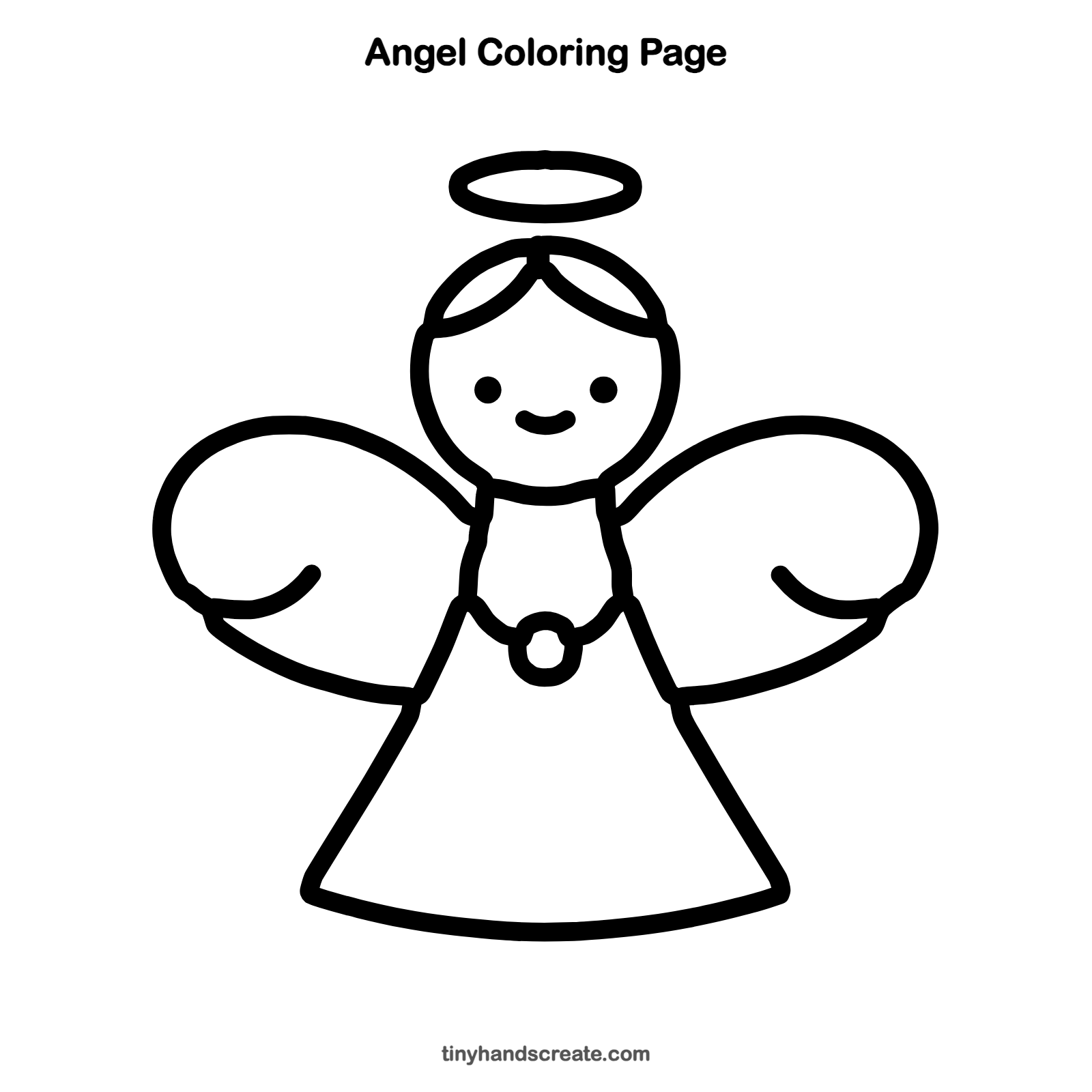 Free printable angel coloring page for kids