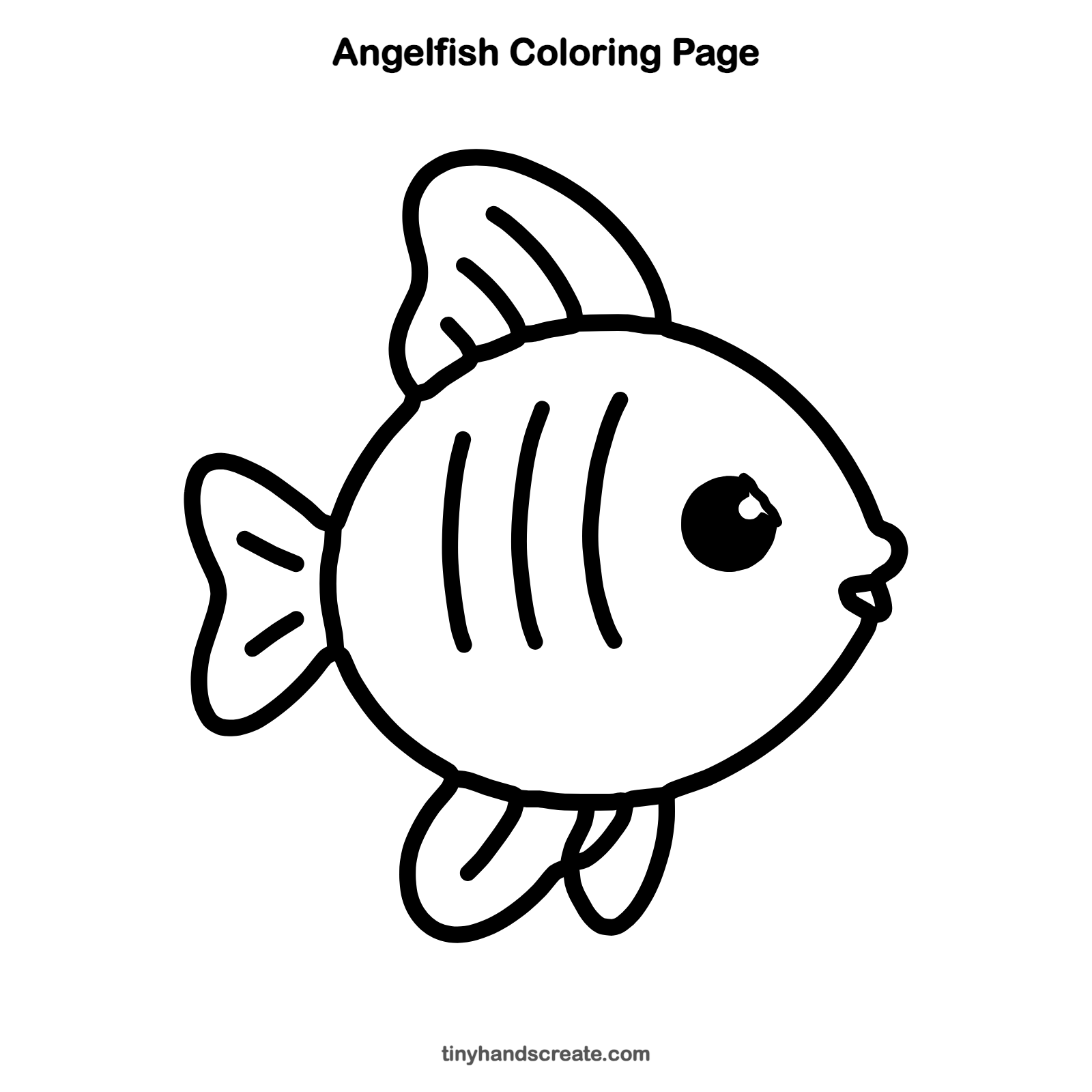 Free printable angelfish coloring page for kids
