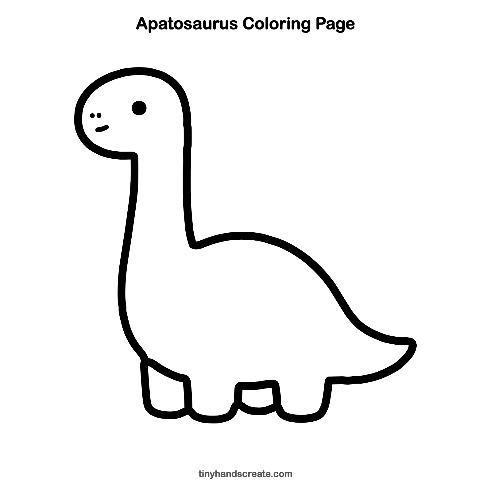 Free printable apatosaurus coloring page for kids