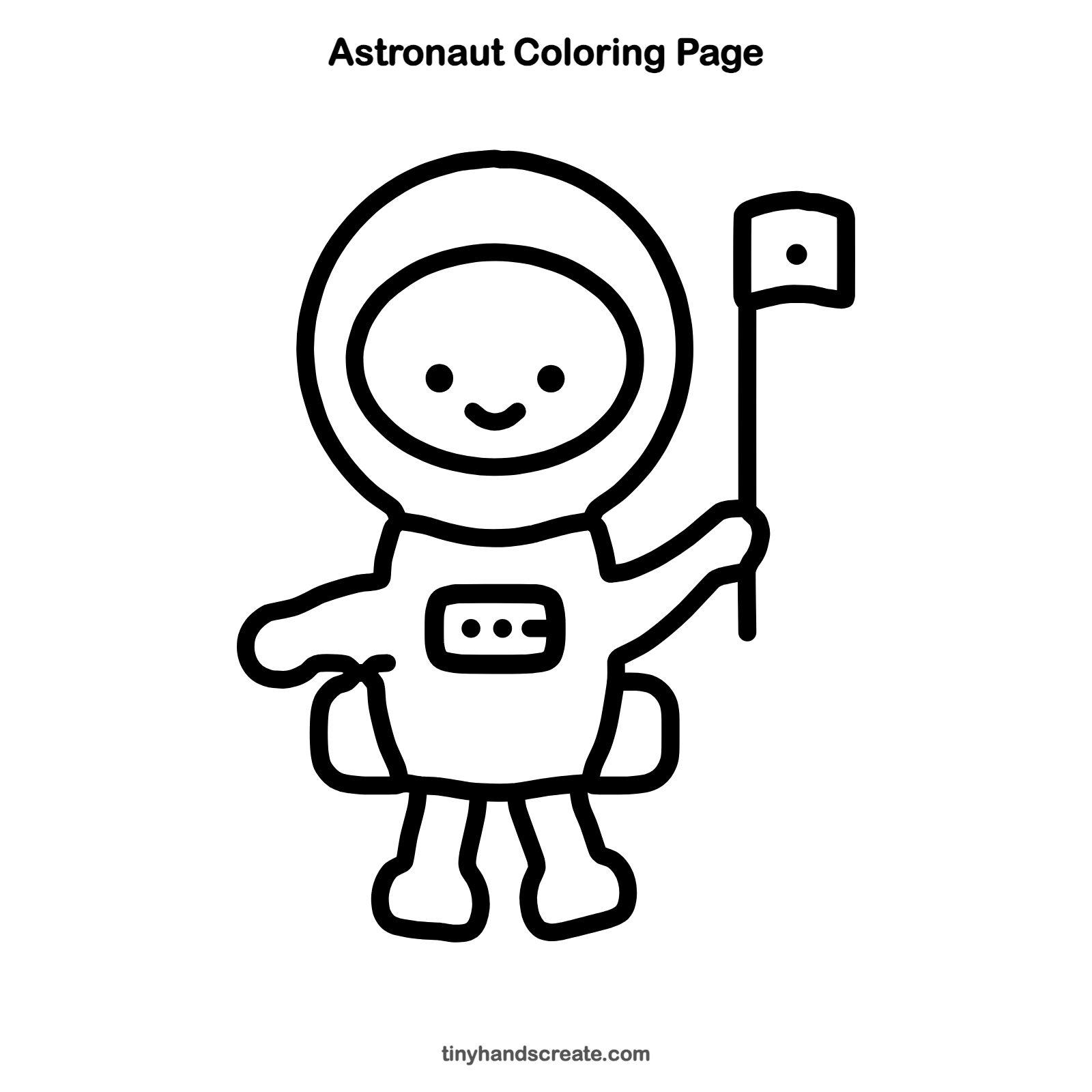 Free printable astronaut coloring page for kids