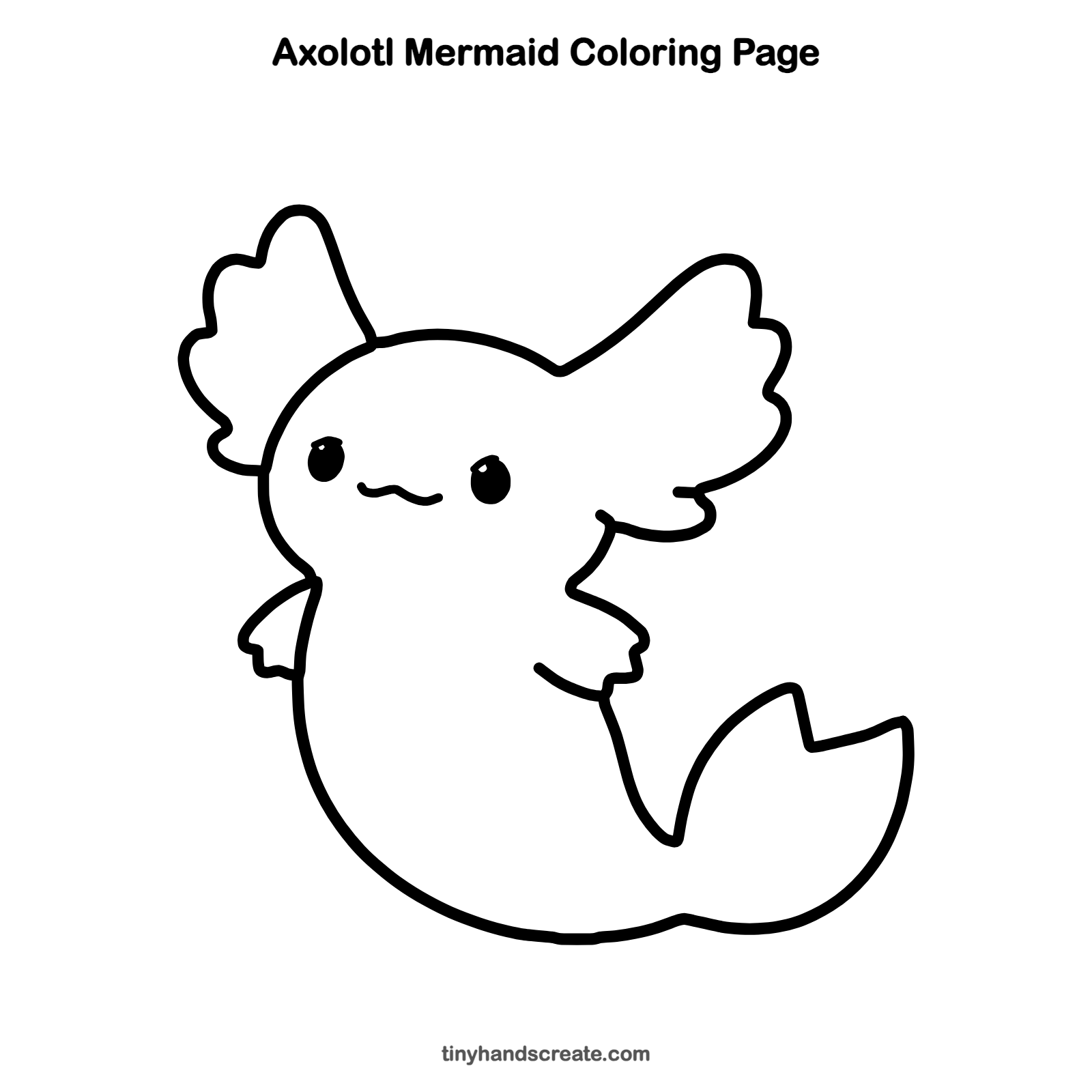 How to Draw an Axolotl Mermaid: Easy Step by Step for Kids