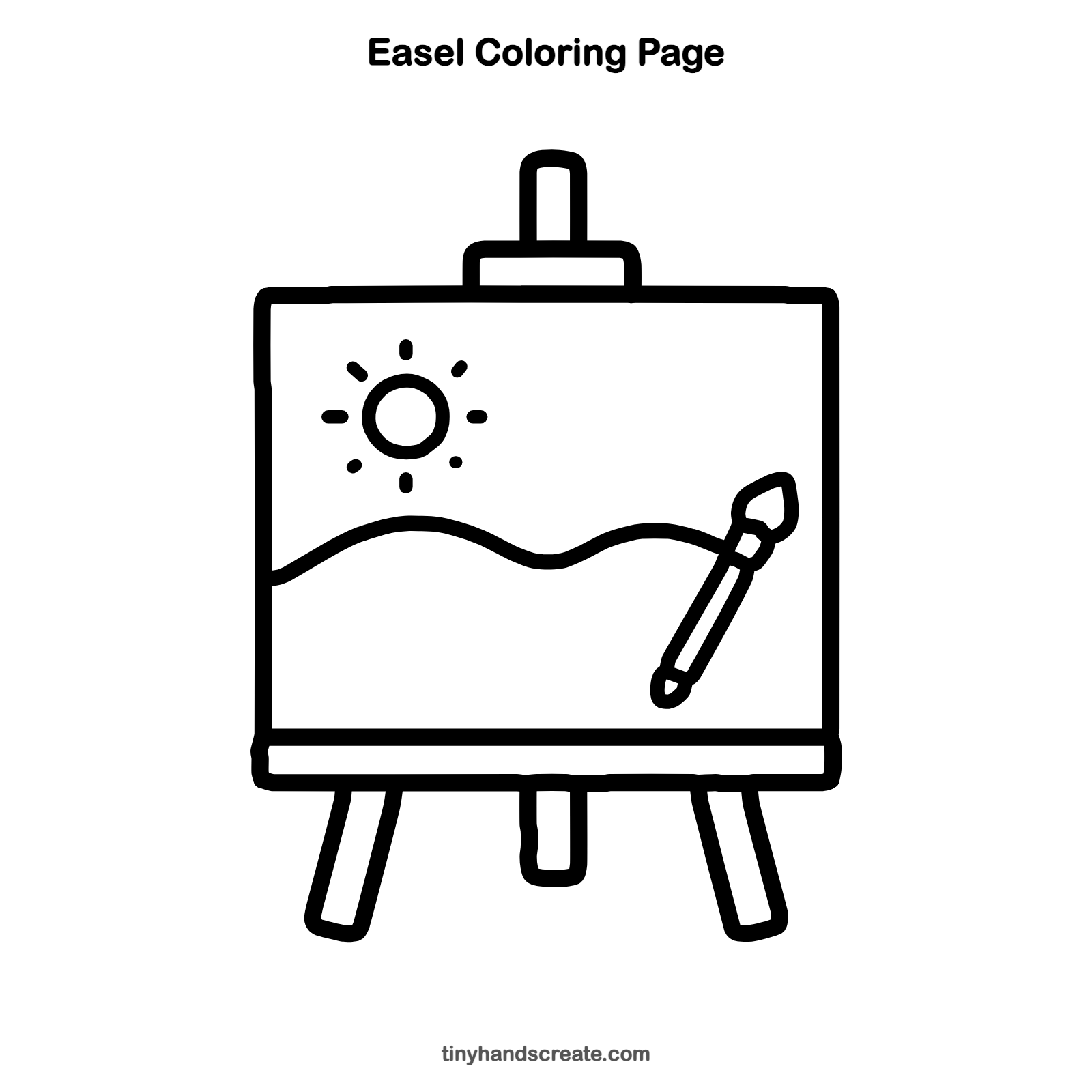 Free printable easel coloring page for kids