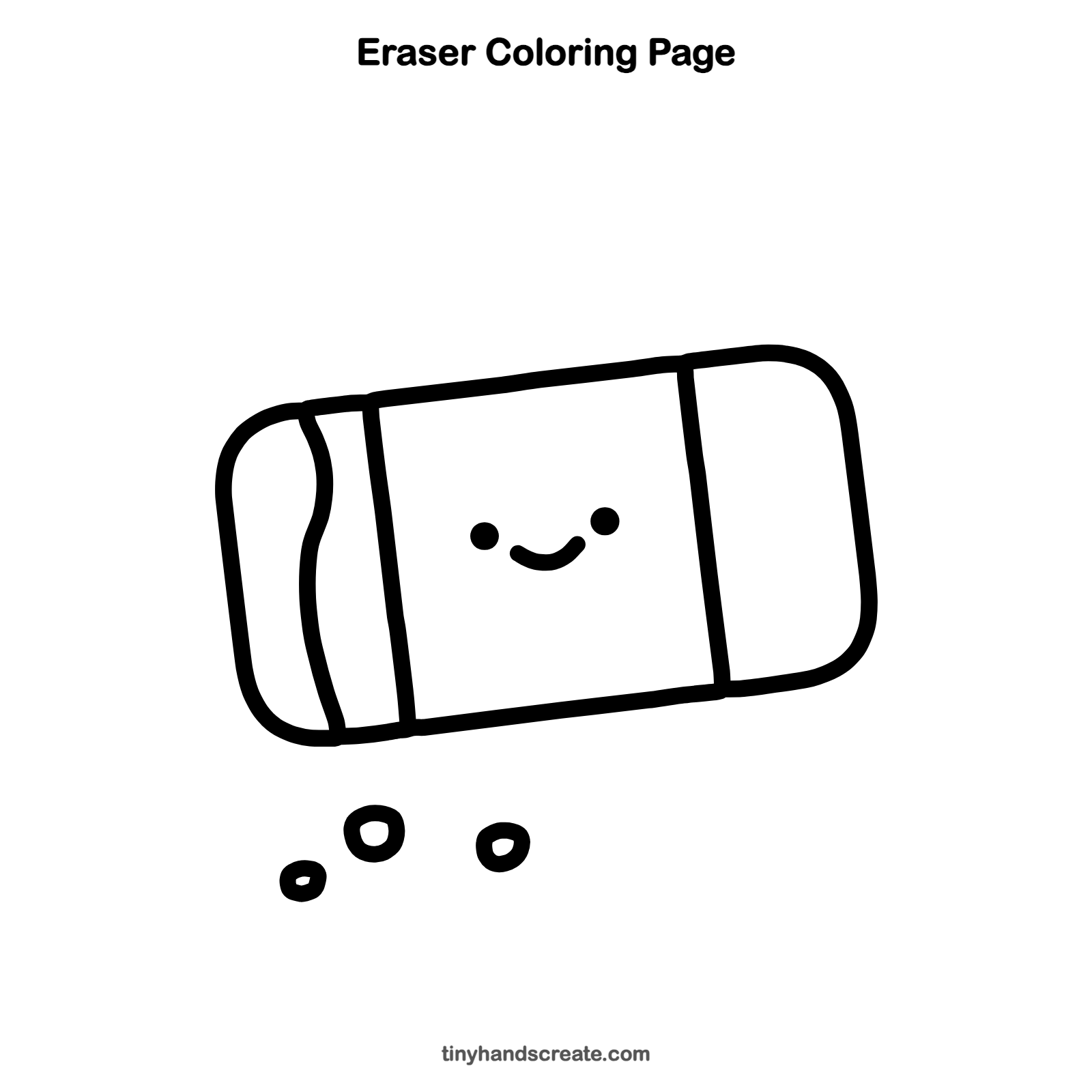 Free printable eraser coloring page for kids
