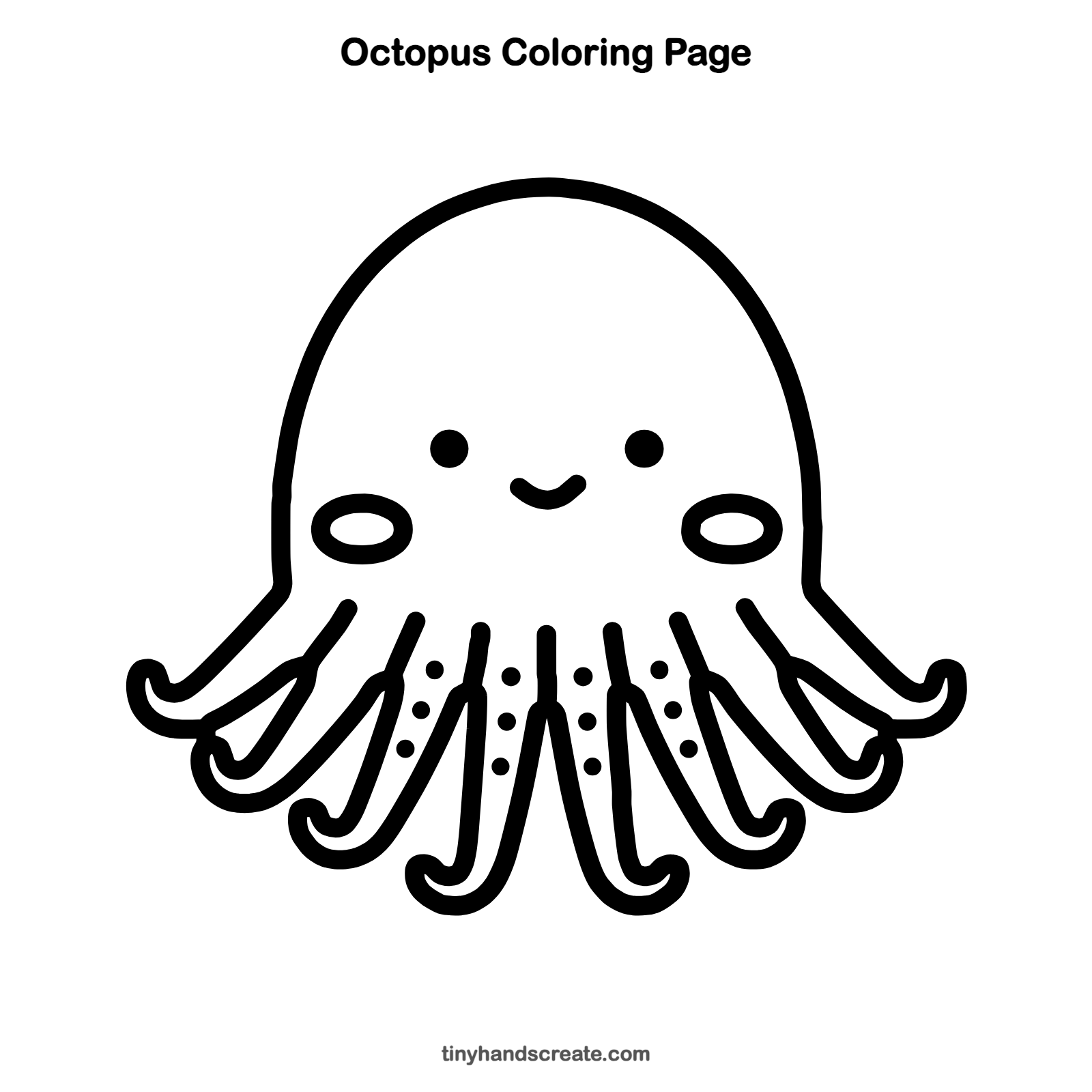 Free printable octopus coloring page for kids