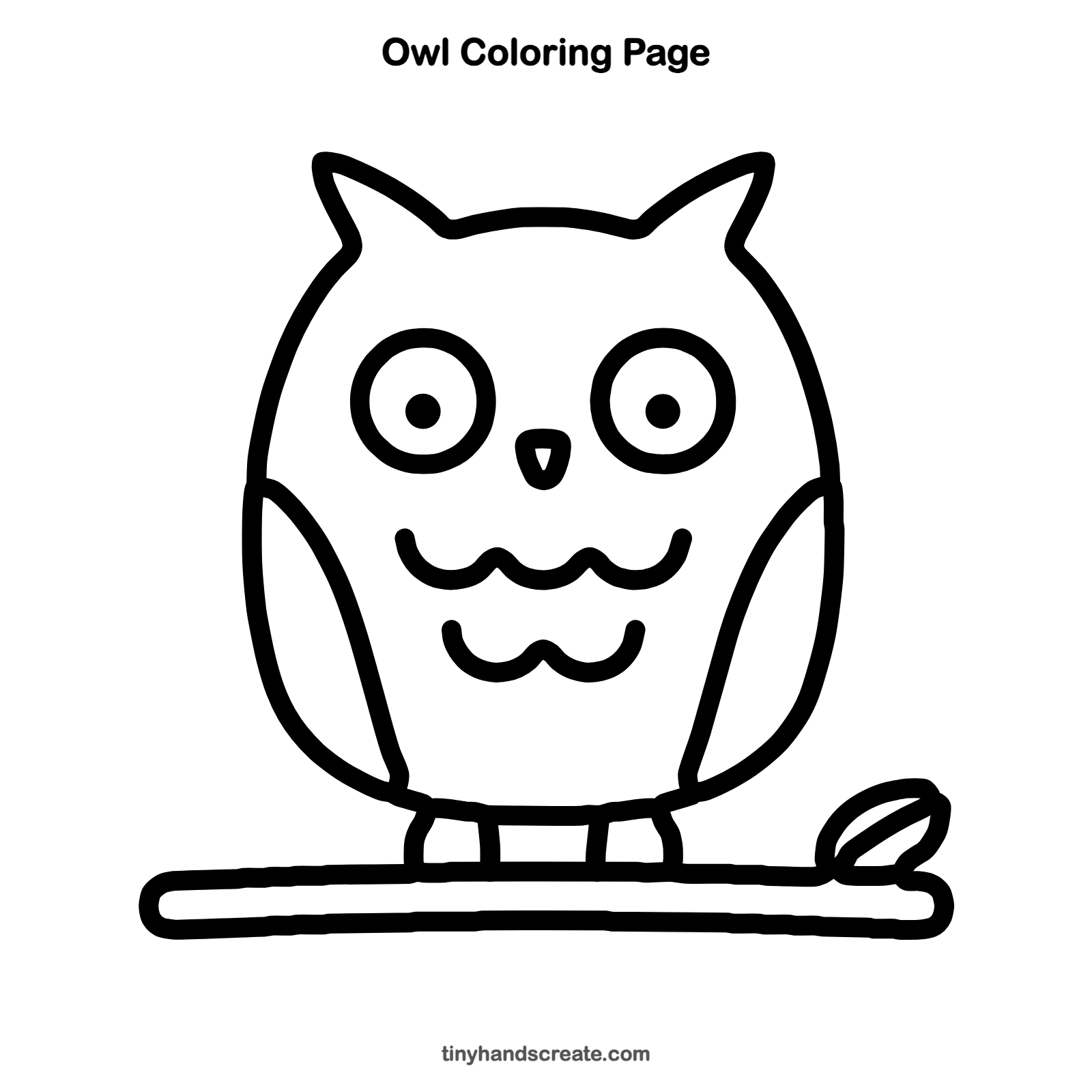 Free printable owl coloring page for kids