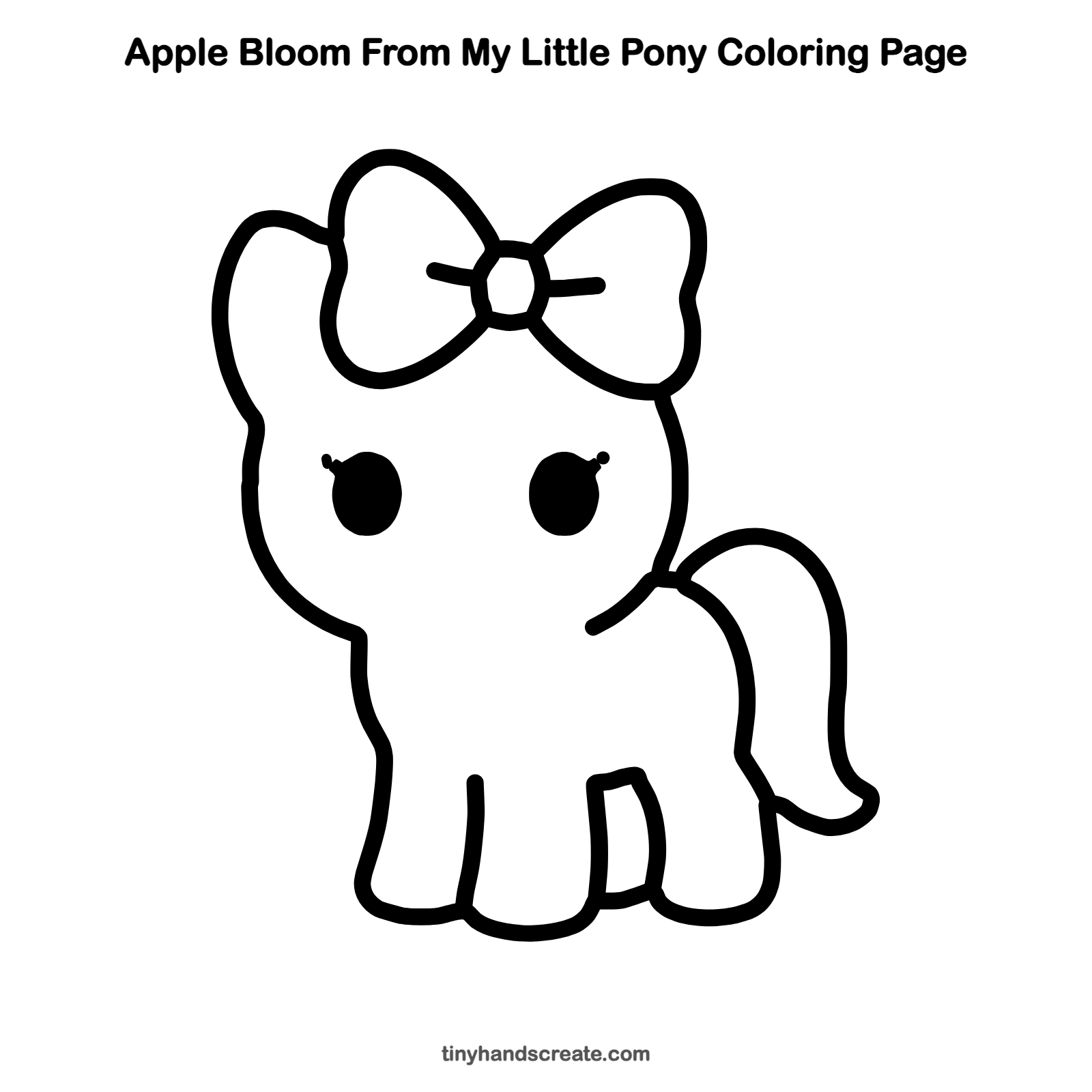 Free printable Apple Bloom from My Little Pony coloring page for kids