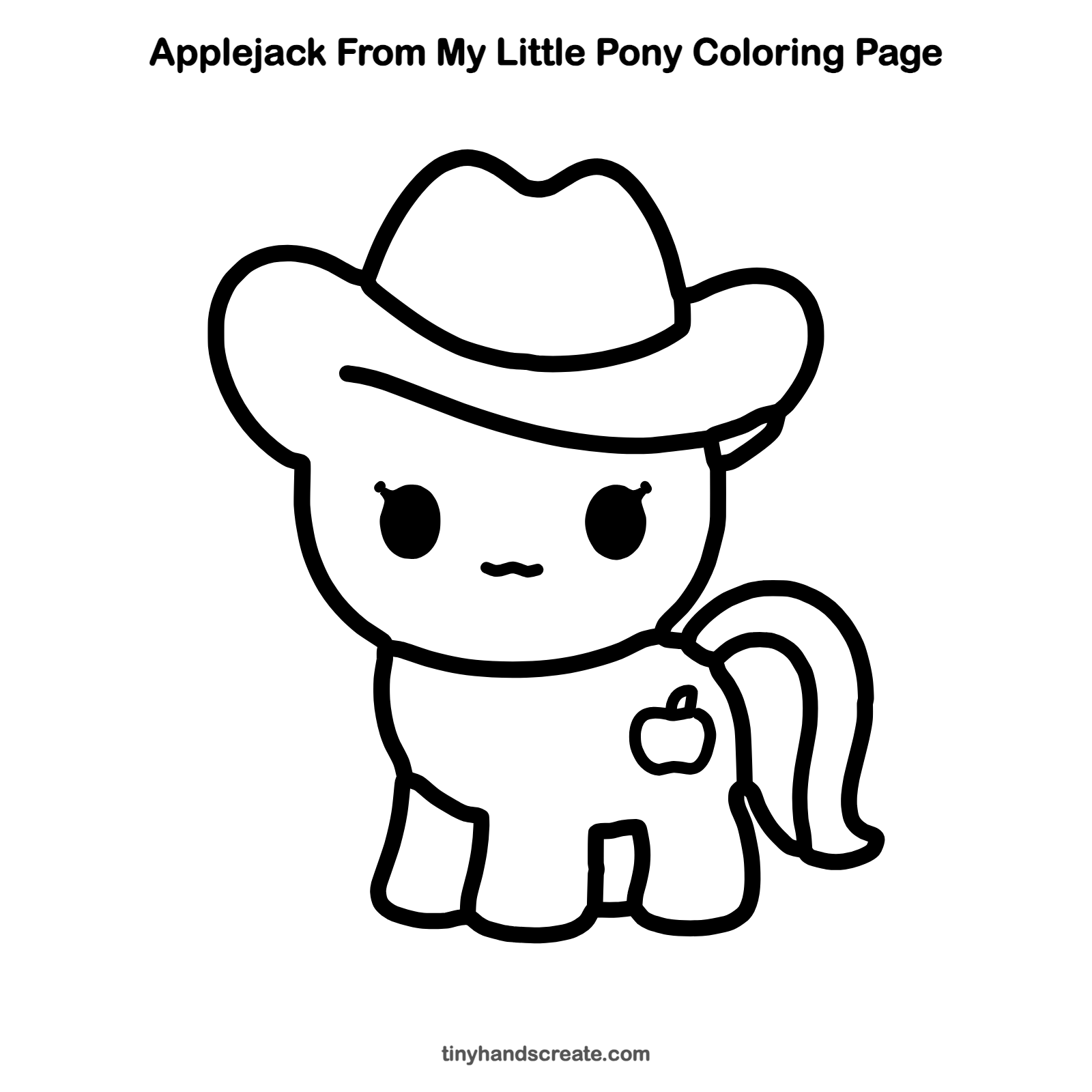 Free printable Applejack from My Little Pony coloring page for kids
