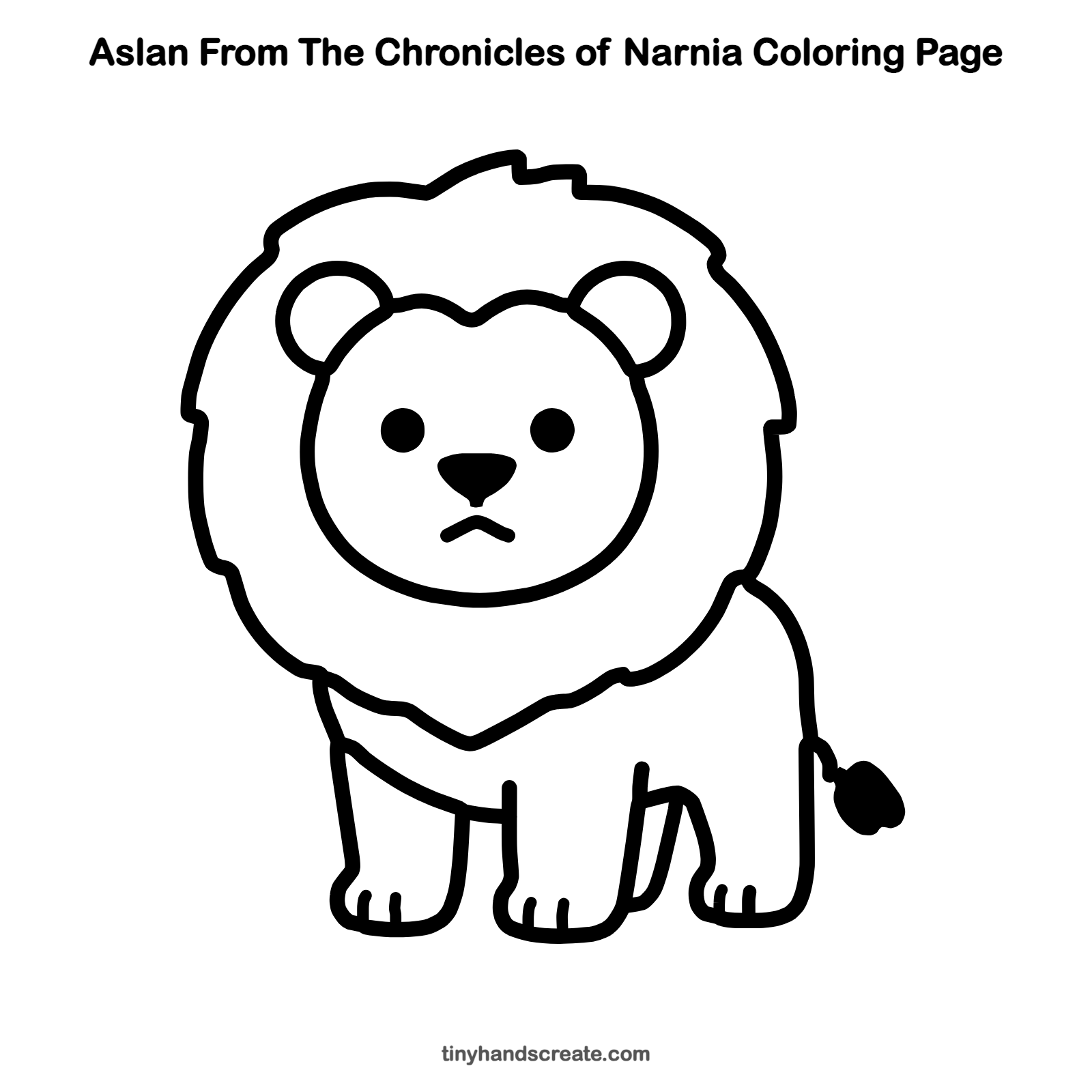 Free printable Aslan from The Chronicles of Narnia coloring page for kids
