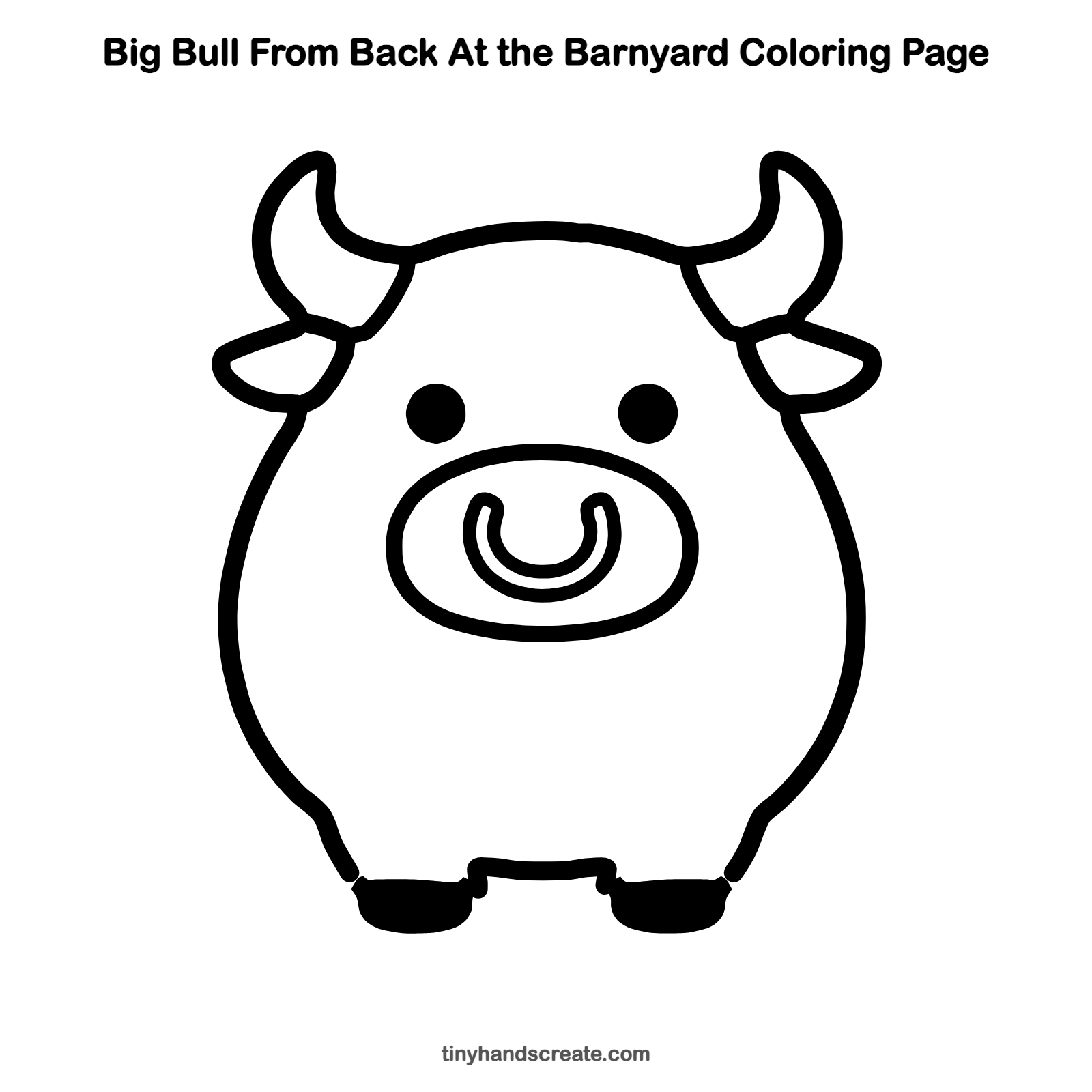 Free printable Big Bull from Back at the Barnyard coloring page for kids