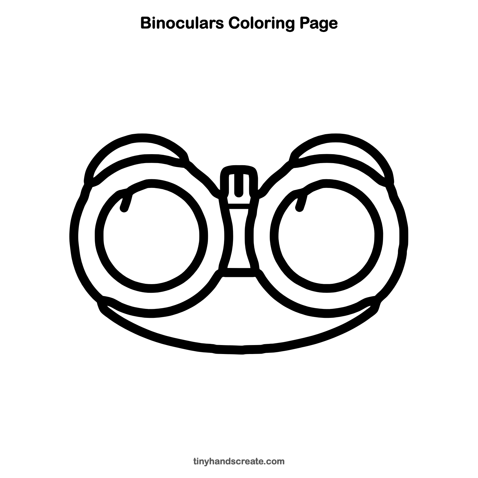 Free printable binoculars coloring page for kids
