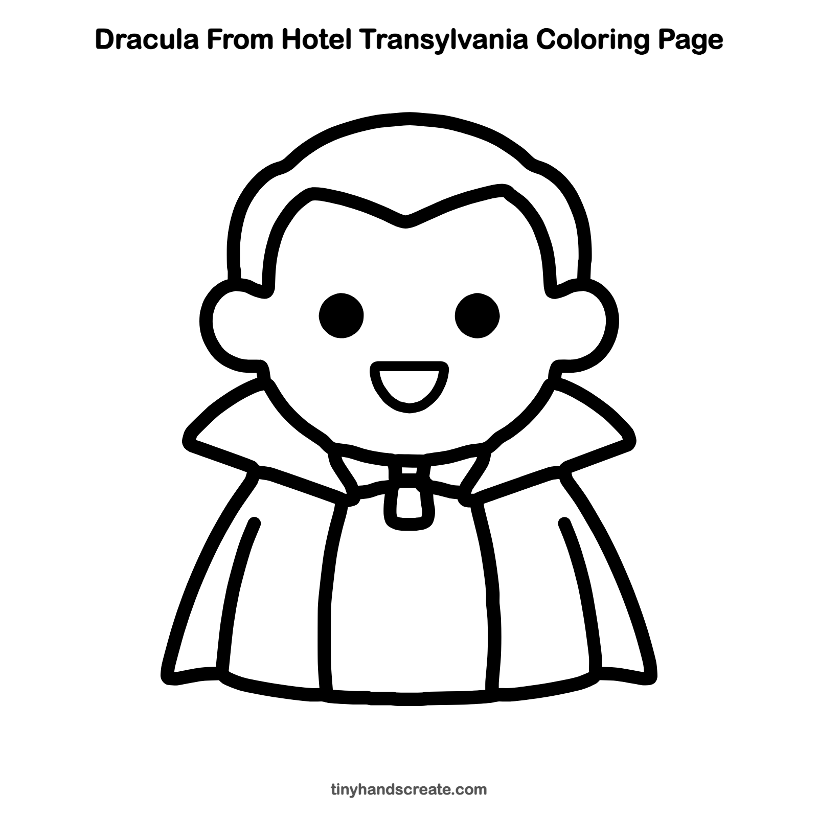 Free printable Dracula from Hotel Transylvania coloring page for kids