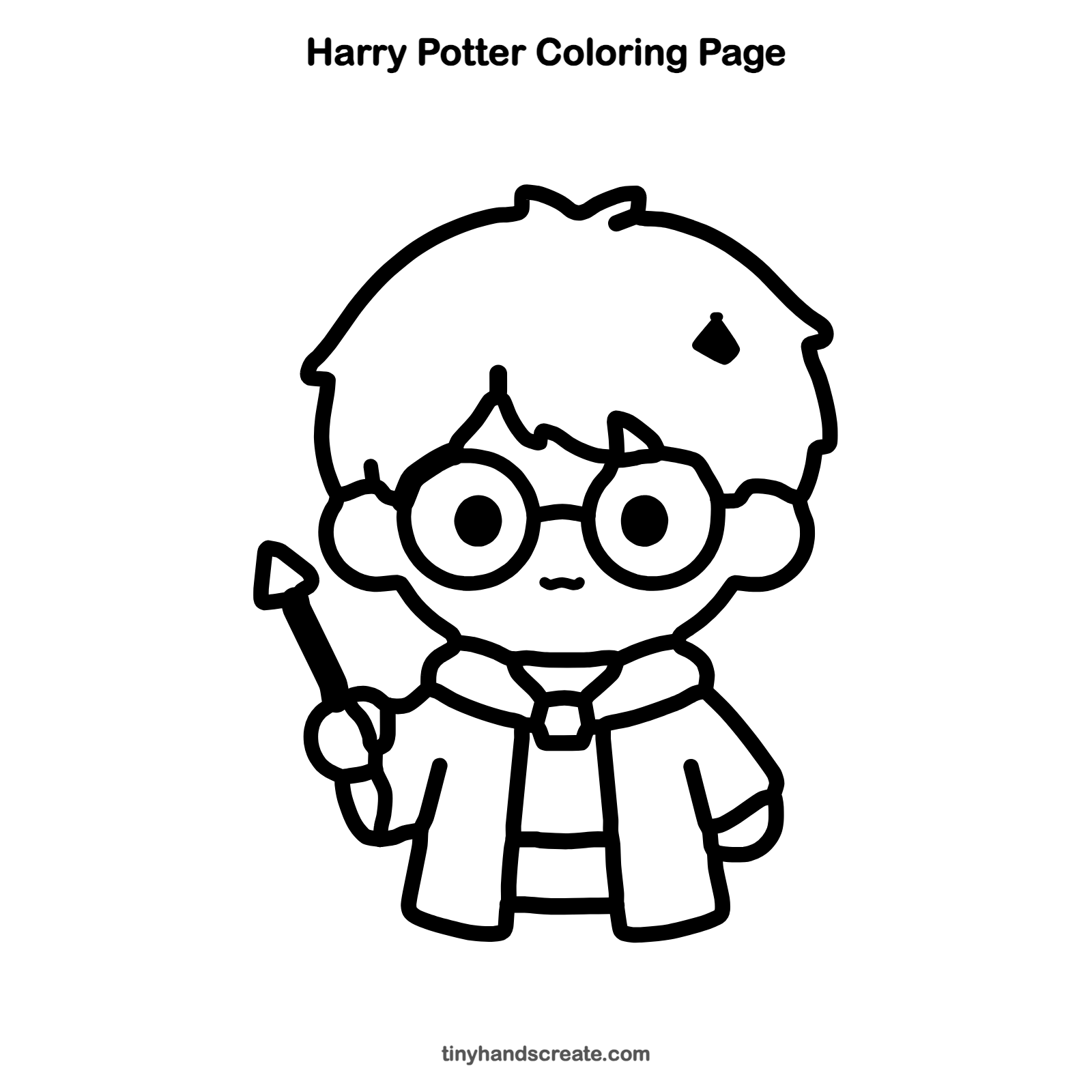 Free printable Harry Potter coloring page for kids