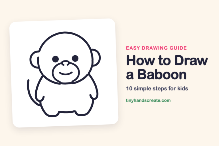 How to Draw a Baboon: easy drawing guide for kids