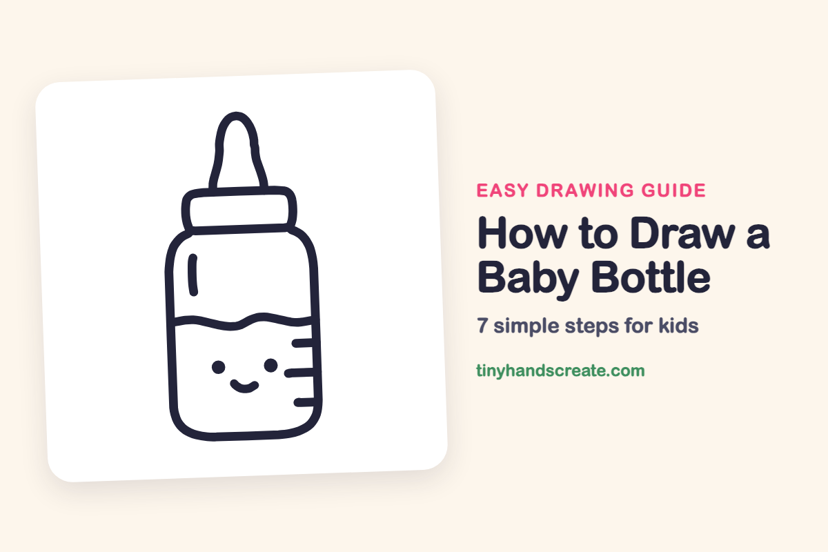 How to Draw a Baby Bottle: easy drawing guide for kids