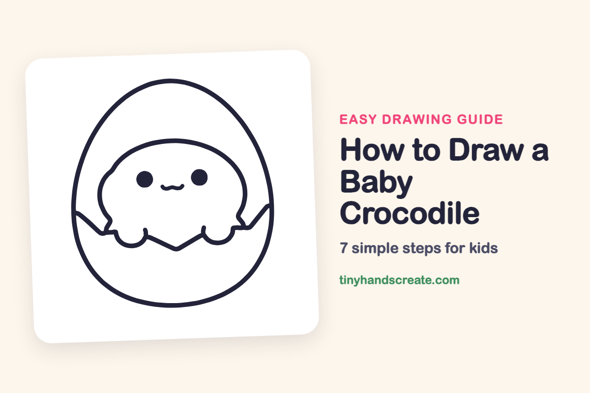 How to Draw a Baby Crocodile: easy drawing guide for kids