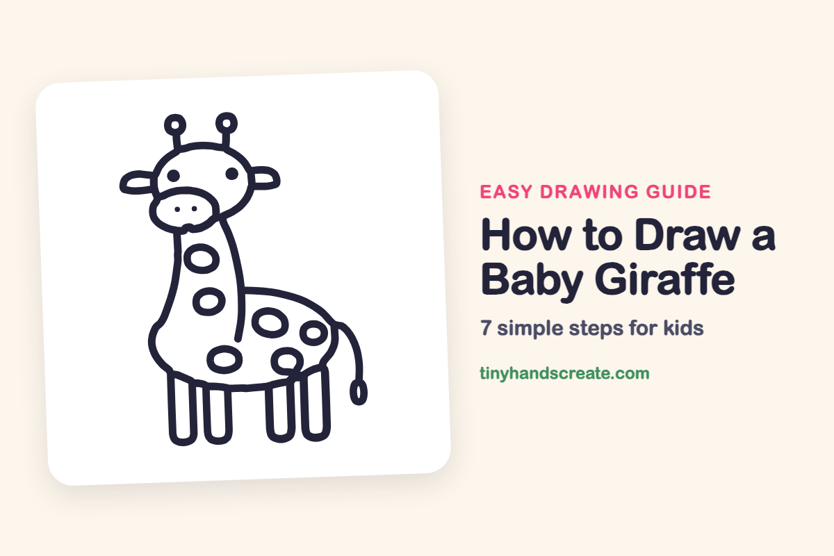 How to Draw a Baby Giraffe: easy drawing guide for kids