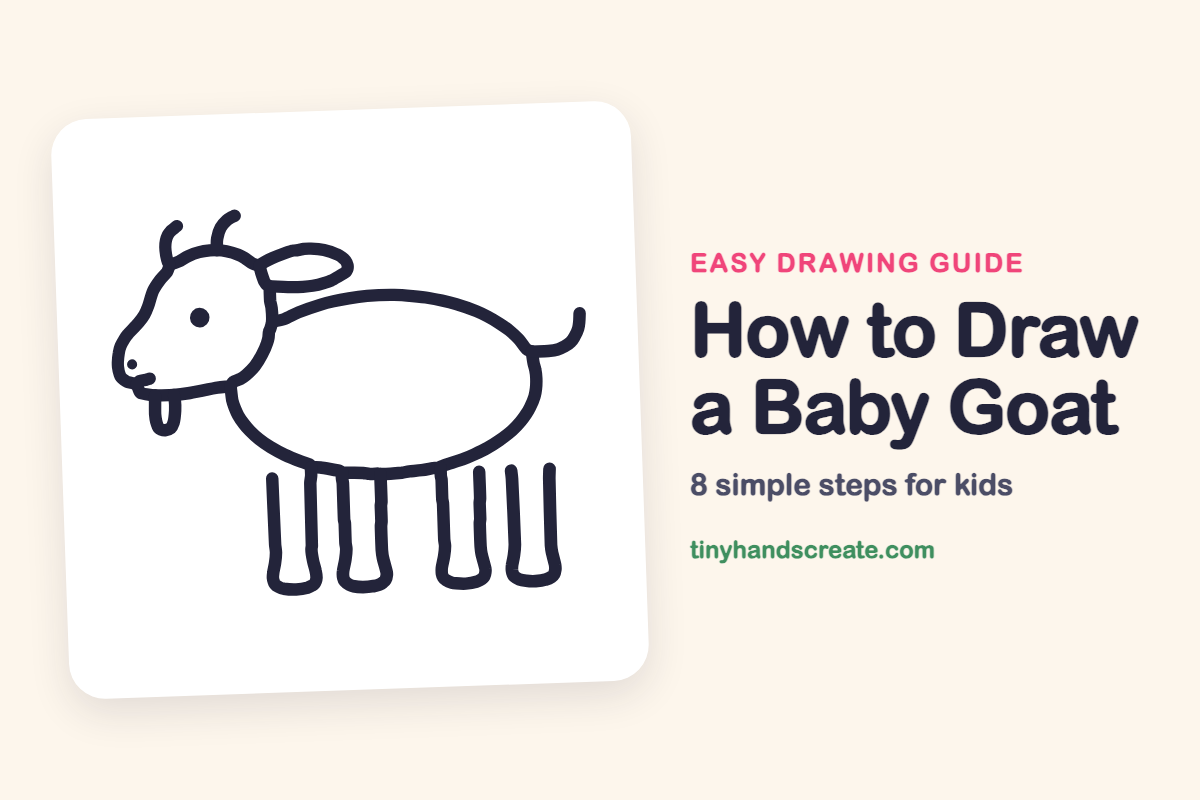 How to Draw a Baby Goat: easy drawing guide for kids