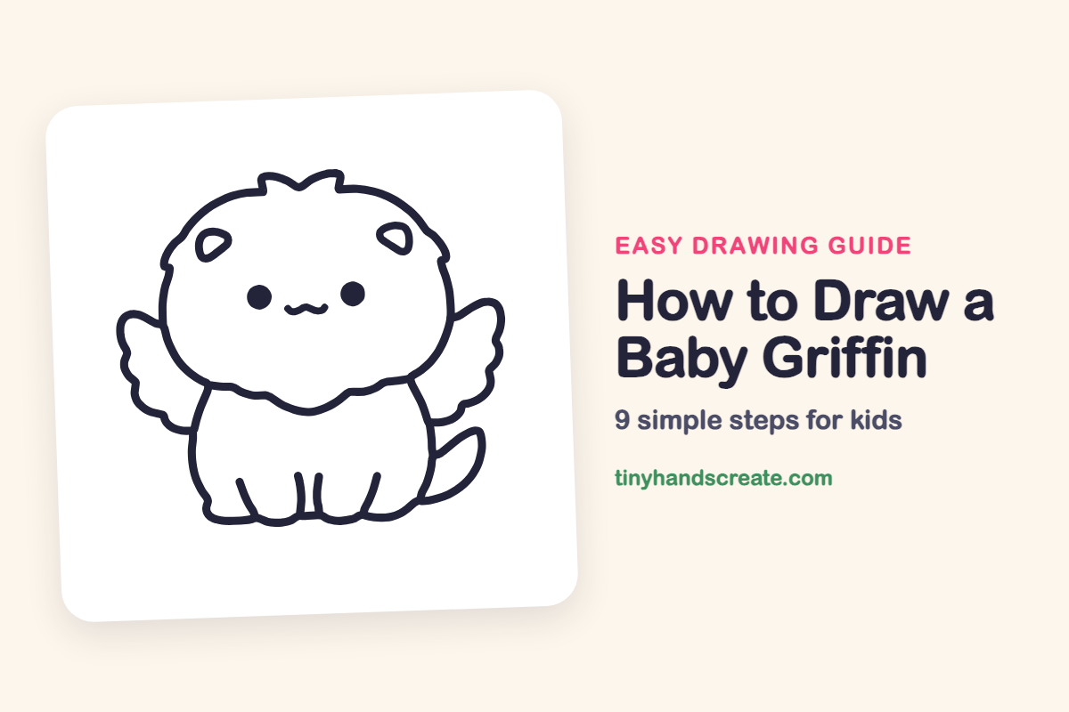 How to Draw a Baby Griffin: easy drawing guide for kids