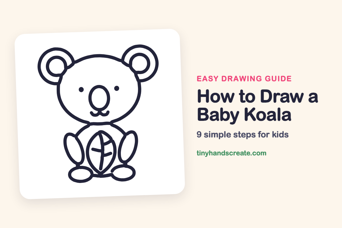 How to Draw a Baby Koala: easy drawing guide for kids