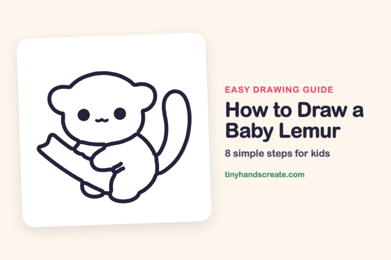 How to Draw a Baby Lemur step by step