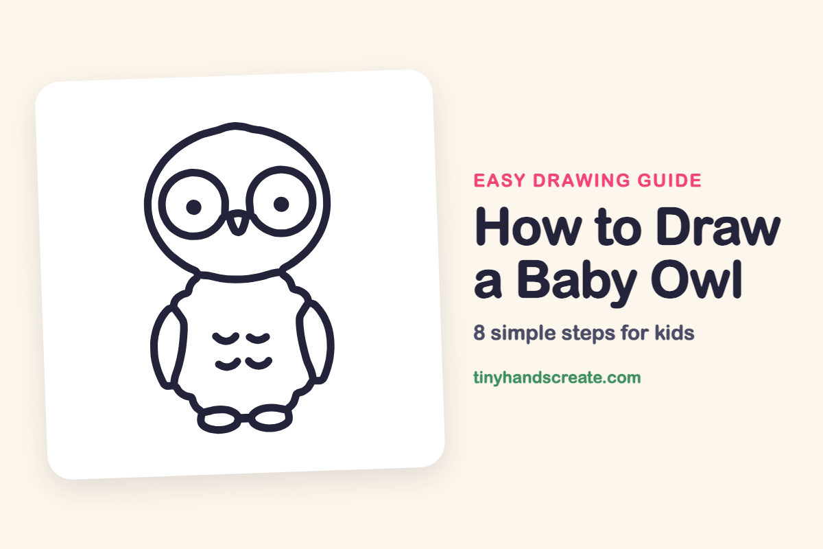 How to Draw a Baby Owl: easy drawing guide for kids