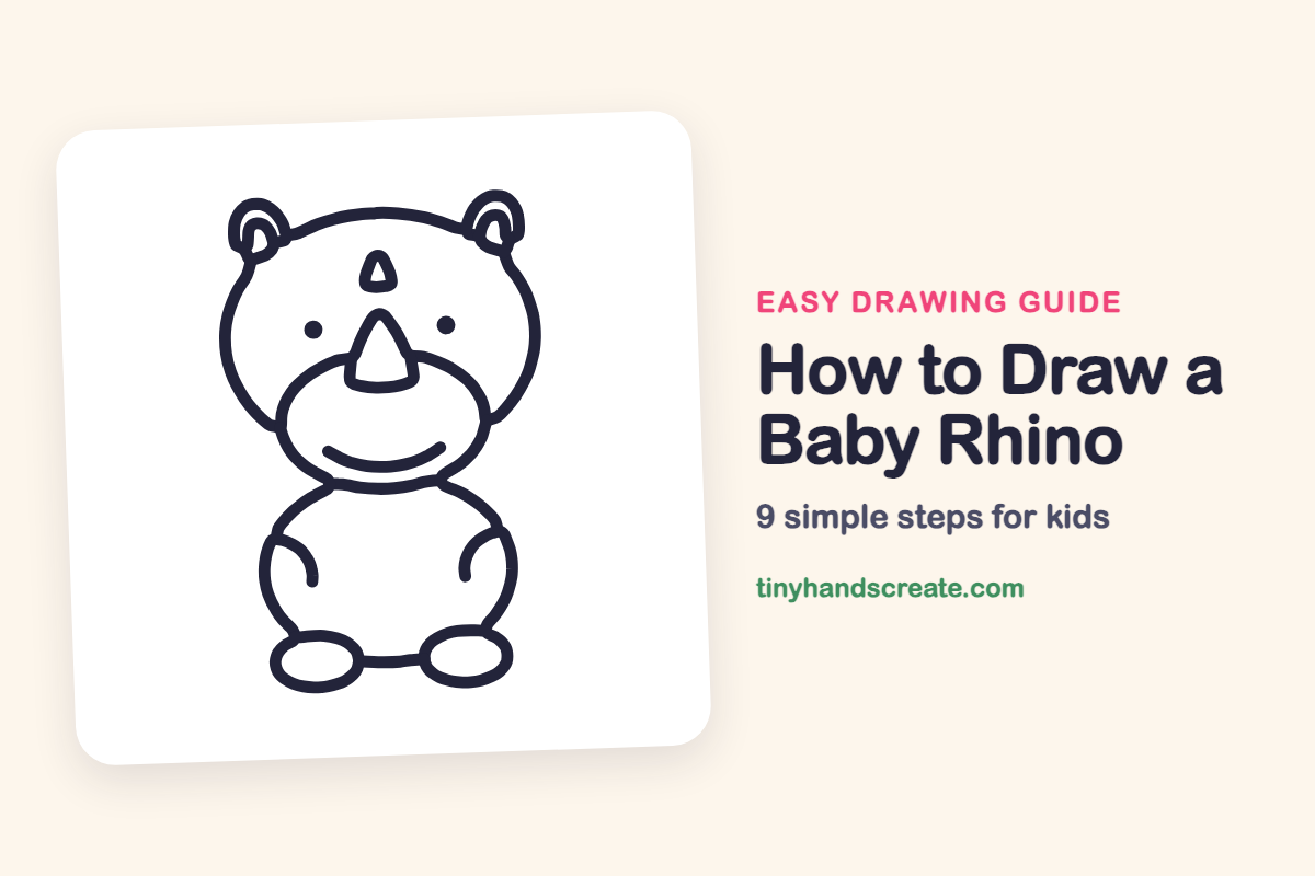 How to Draw a Baby Rhino: easy drawing guide for kids