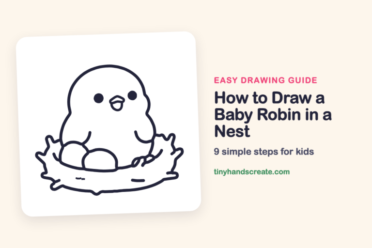How to Draw a Baby Robin in a Nest: easy drawing guide for kids