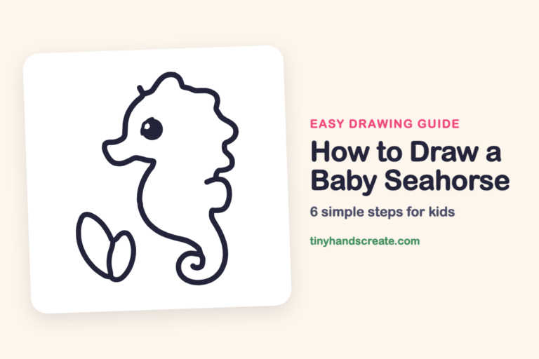 How to Draw a Baby Seahorse: easy drawing guide for kids