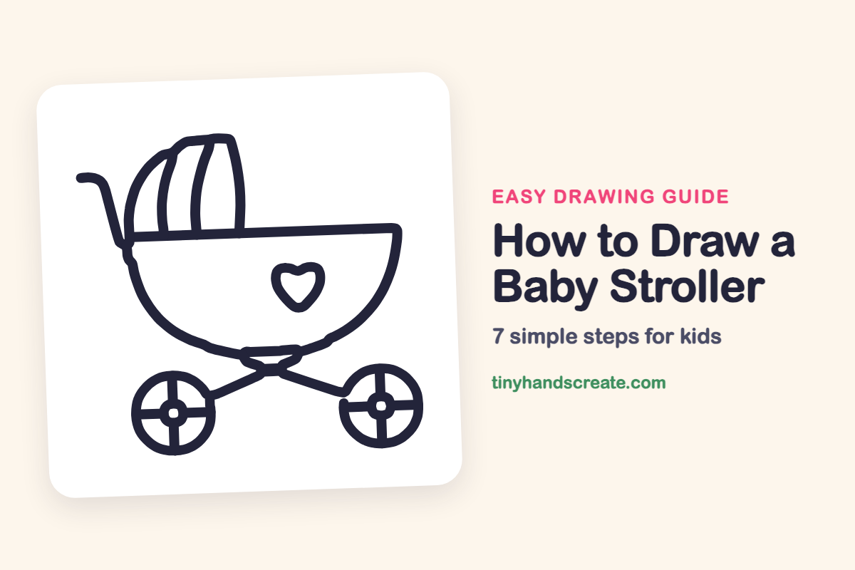 How to Draw a Baby Stroller: easy drawing guide for kids