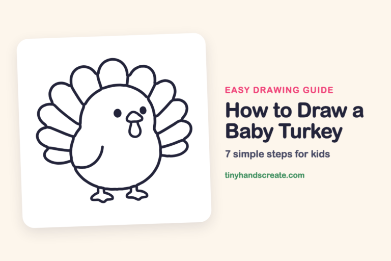 How to Draw a Baby Turkey: easy drawing guide for kids