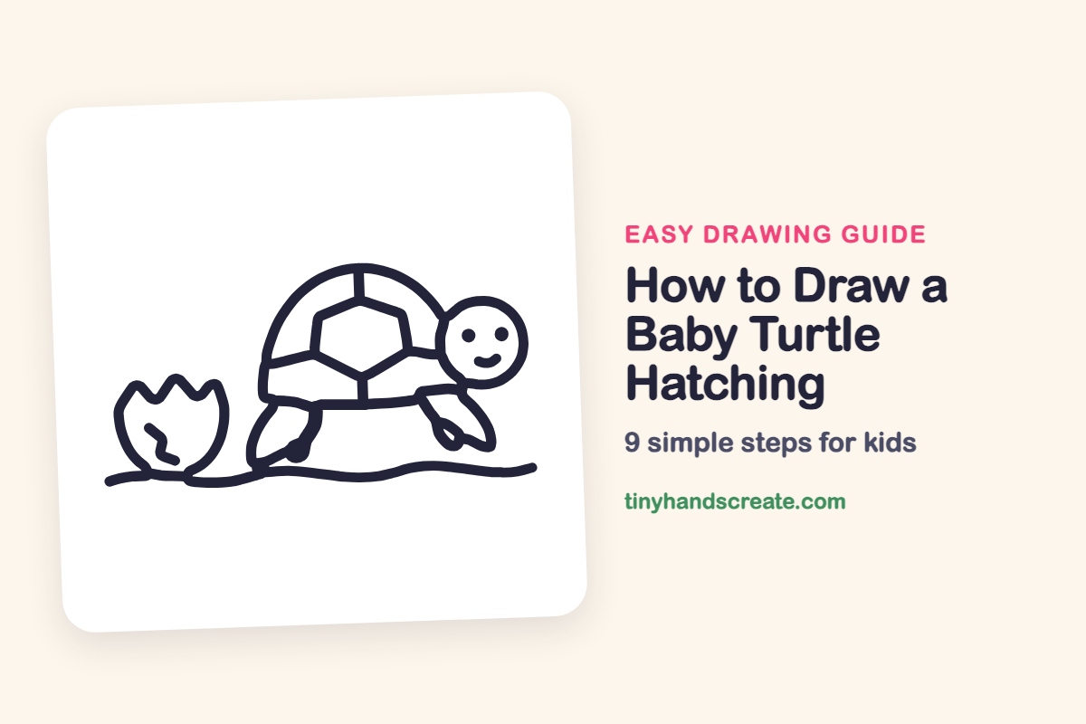 How to Draw a Baby Turtle Hatching: easy drawing guide for kids