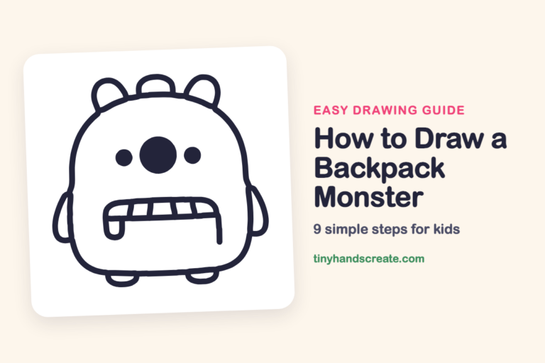 How to Draw a Backpack Monster: easy drawing guide for kids