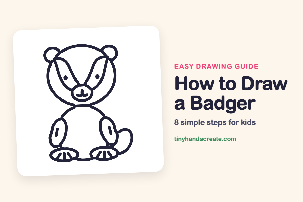How to Draw a Badger: easy drawing guide for kids
