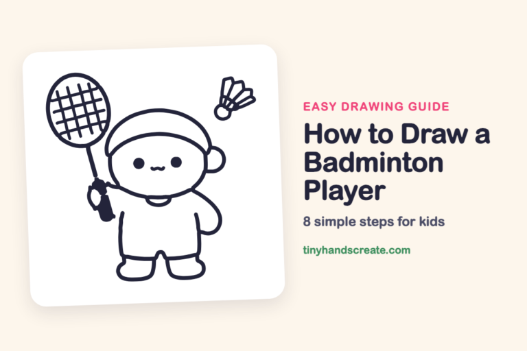How to Draw a Badminton Player: easy drawing guide for kids