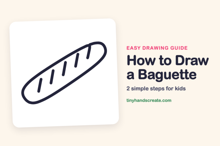 How to Draw a Baguette: easy drawing guide for kids