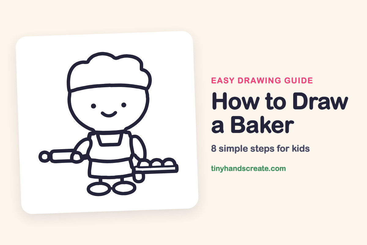 How to Draw a Baker: easy drawing guide for kids
