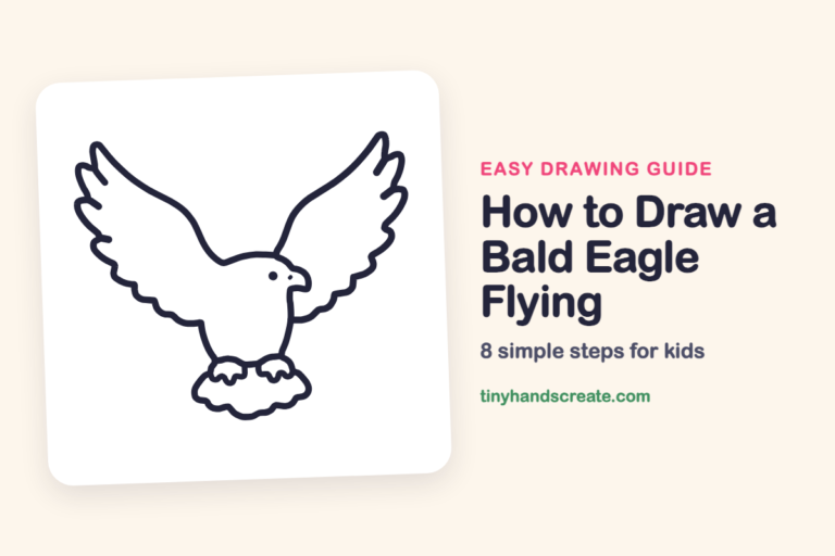 How to Draw a Bald Eagle Flying: easy drawing guide for kids