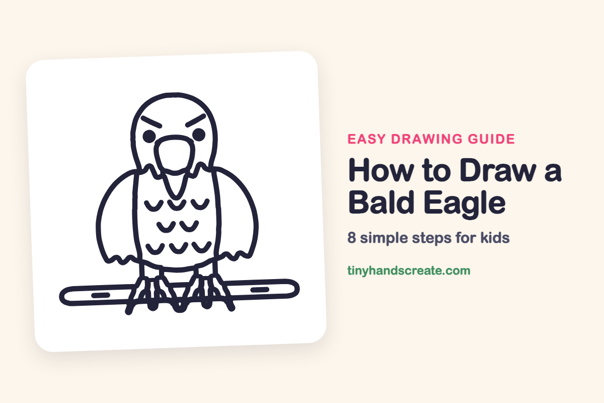 How to Draw a Bald Eagle: easy drawing guide for kids