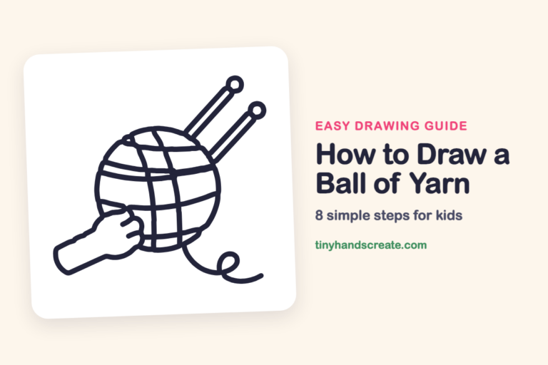 How to Draw a Ball of Yarn: easy drawing guide for kids
