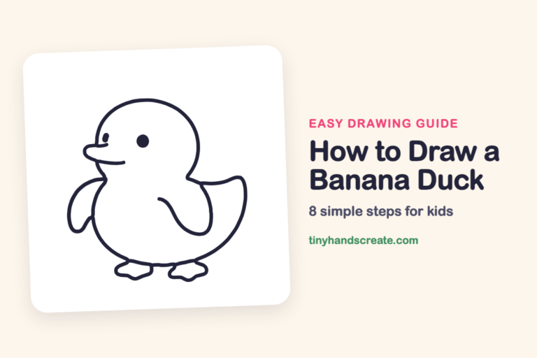 How to Draw a Banana Duck: easy drawing guide for kids