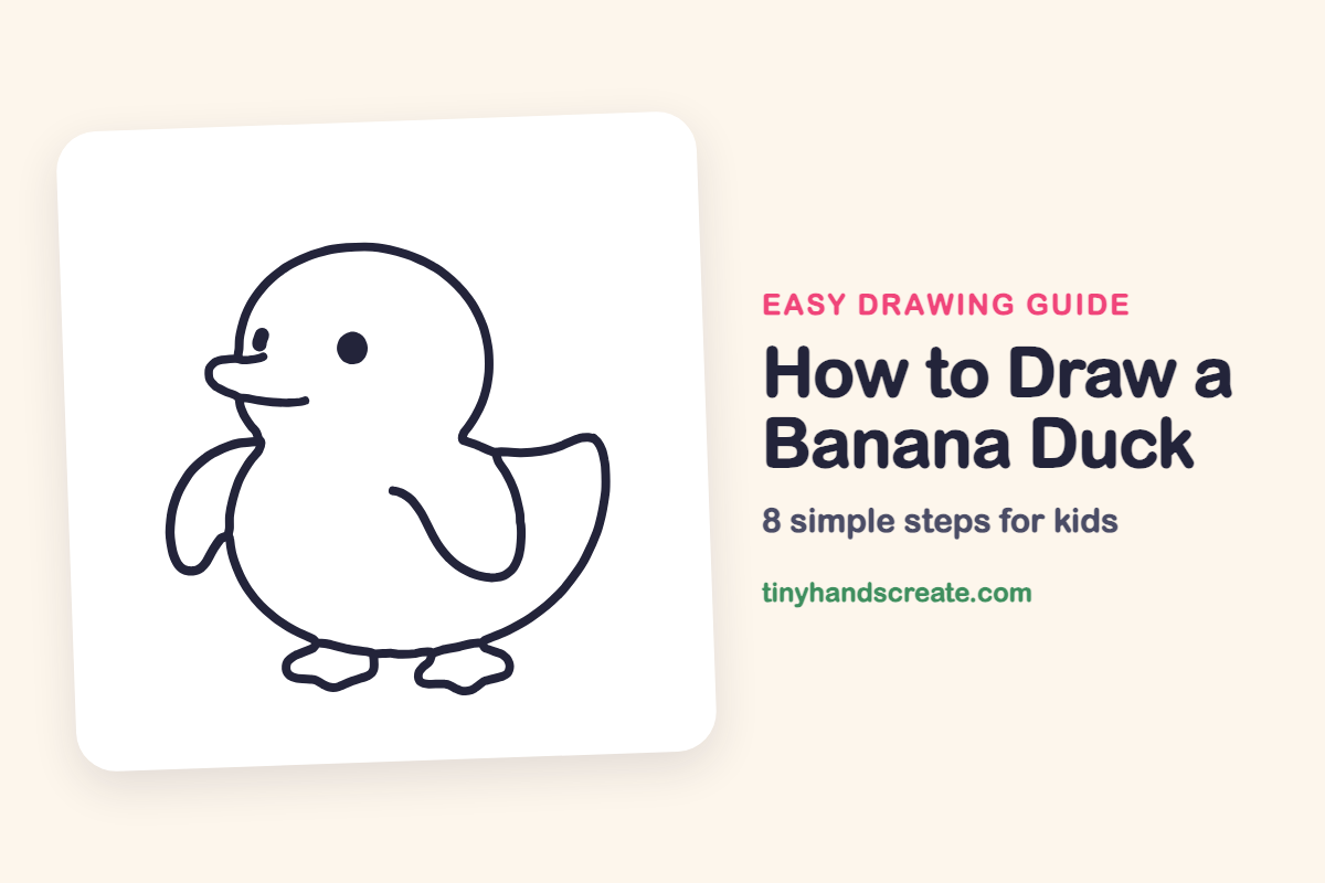 How to Draw a Banana Duck: easy drawing guide for kids