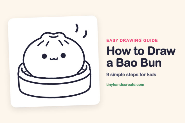 How to Draw a Bao Bun: easy drawing guide for kids