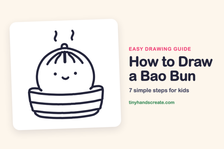 How to Draw a Bao Bun: easy drawing guide for kids