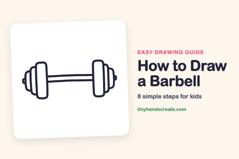 How to Draw a Barbell: easy drawing guide for kids