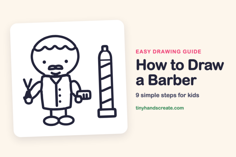How to Draw a Barber: easy drawing guide for kids