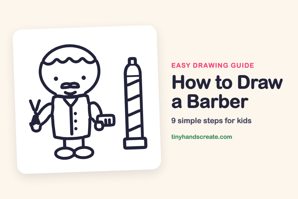 How to Draw a Barber: easy drawing guide for kids