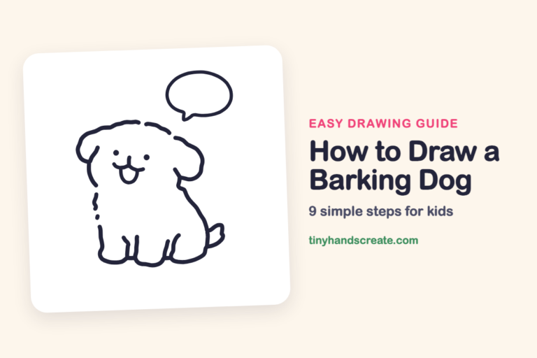 How to Draw a Barking Dog: easy drawing guide for kids