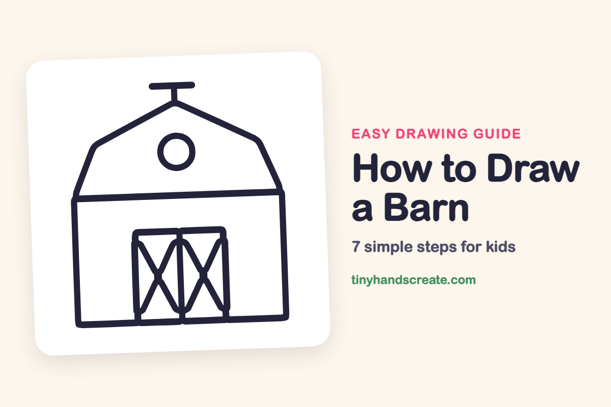 How to Draw a Barn: easy drawing guide for kids